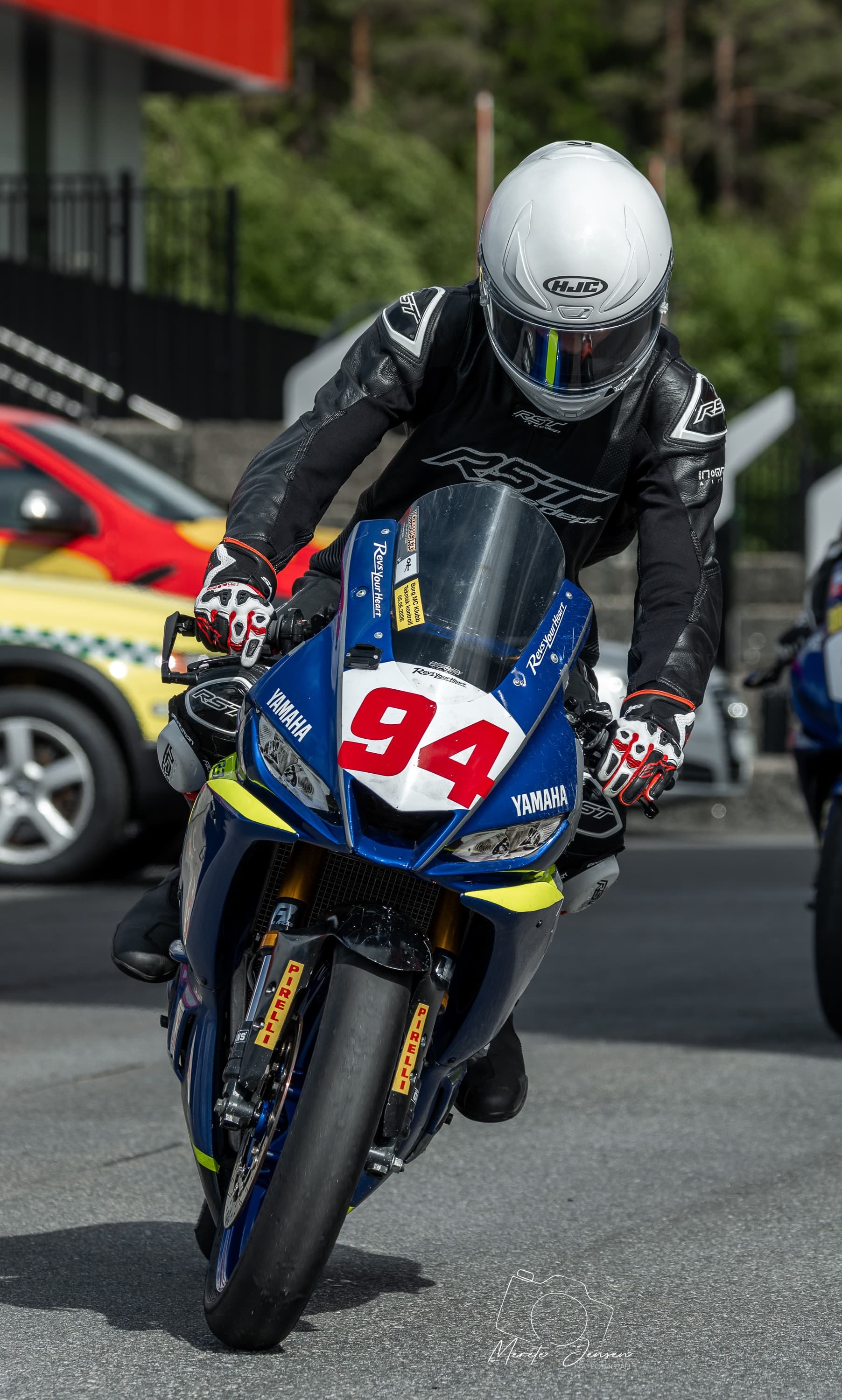 Leaving the pit lane and heading back onto the circuit